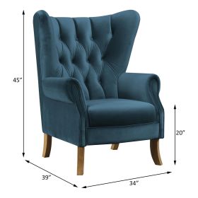 ACME Adonis Accent Chair, Azure Blue Velvet 59518