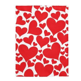 Decorative Throw Blanket, Love Red Hearts Pattern