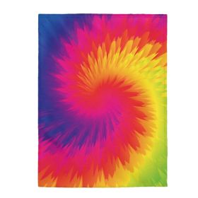 Decorative Throw Blanket, Tie Dye Rainbow Swirl Pattern