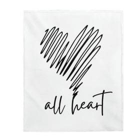 Home Decor, Throw Blanket Sofa/bedding/travel, Say It Soul, All Heart Black Line Art Print