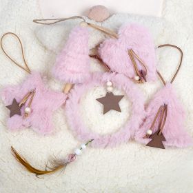 Plush Decorative Pendant Creative Christmas Tree (Option: Light Pink Three)