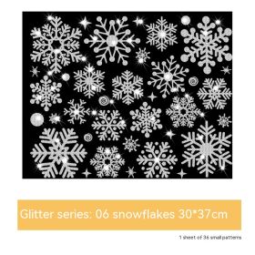 Glitter Decorative Wall Stickers Christmas Stickers (Option: Snowflake 06)