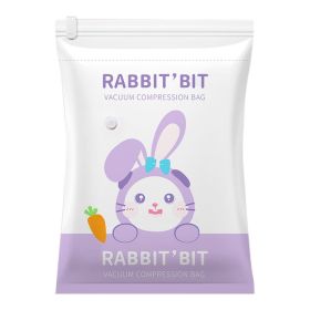 Vacuum Compression Bag Clothes Quilt Buggy Bag Large Capacity Moving Clothes Suction Vacuum Buggy Bag (Option: Purple Rabbit-40X 60cm Small Size)