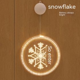 Christmas Decoration Holiday Indoor Ambience Light (Option: Snowflake Battery-24cm Disc)