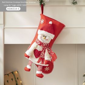 Cloth Santa Claus Cartoon Christmas Tree Hanging Decoration Party Gift Bag (Option: AGWZ18 5)