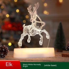 Christmas Decoration Acrylic Chinese Desktop Decoration Lamp (Option: Elk-Warm White)