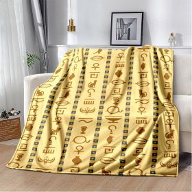 Ancient Egypt Mysterious Symbol 3D Digital Printing Flannel Nap Blanket Wholesale (Option: 15th-70*100cm)