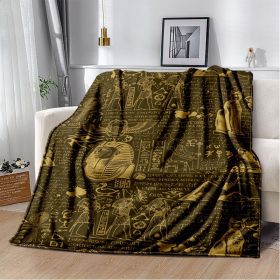 Ancient Egypt Mysterious Symbol 3D Digital Printing Flannel Nap Blanket Wholesale (Option: 13th-70*100cm)