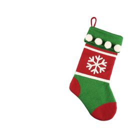 Christmas Decoration Supplies Candy Socks Gift Bag (Option: Snowflake Style)