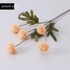 5 Dandelion Wedding Living Room Decoration Flowers Ornaments (Option: Autumn Yellow)