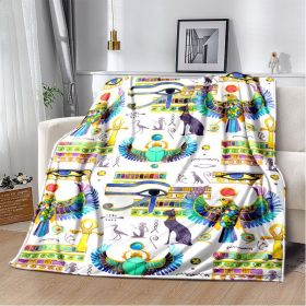 Ancient Egypt Mysterious Symbol 3D Digital Printing Flannel Nap Blanket Wholesale (Option: 6th-70*100cm)