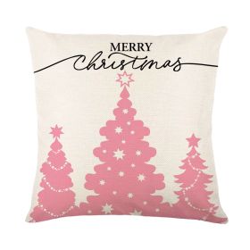 Christmas Pillow Cover Linen Letter Printing (Option: JYM378 3-45x45cm Without Core)