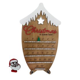 Christmas Countdown Decoration Wooden Ornament (Option: STEREO A)