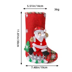 Linen Christmas Tree Gift Bag Ornaments (Option: M1 6 Elderly)