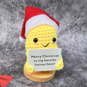 Merry Christmas Gifts Handmade Plush Handmade Gift (Option: Yellow-With Base)