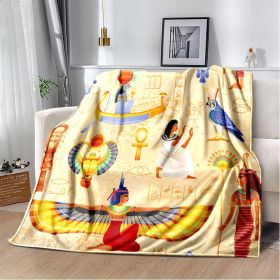 Ancient Egypt Mysterious Symbol 3D Digital Printing Flannel Nap Blanket Wholesale (Option: 7th-70*100cm)