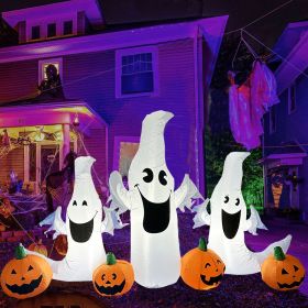 Halloween Inflatable Ghost With Pumpkin Slices Outdoor Holiday Decorations (Option: US-Ghost)