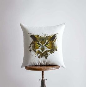 Horn Owl | Owl Gifts | Bird | Brid Prints | Bird Decor | Accent Pillow Covers | Throw Pillow Covers | Pillow | Room Decor | Bedroom Decor (Dimensions: 18x18)