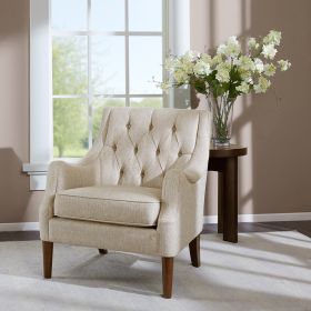 Button Tufted Accent Chair (Color: as Pic)