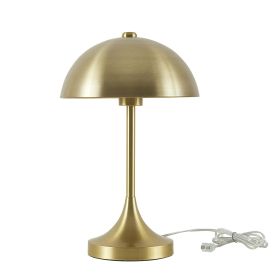 18" Modern Dome Touch On/Off Table Lamp (Color: Brass)