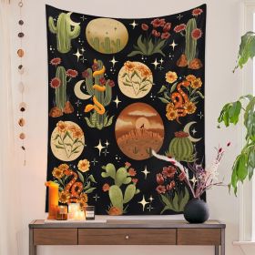 European Retro Mushroom Hanging Cloth Plant Homestay Tapestry (Option: C-95X75CMInstallation package)