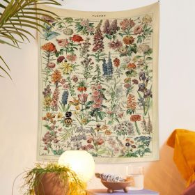 European Retro Mushroom Hanging Cloth Plant Homestay Tapestry (Option: I-150X100CMInstallation package)