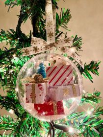 Christmas Tree Decoration Transparent Ball Hanging Decoration Scene Layout Hanging Decoration (Option: Gift)