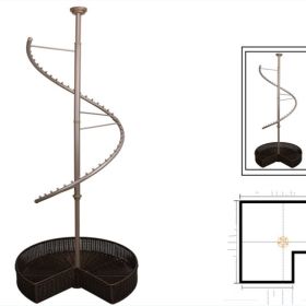 Wardrobe Closet 360 Degree Rotating Hanger (Option: Hanger rattan basket gold larg)