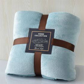 Nap Travel Solid Color Flannel Thickened Blanket (Option: Mint-120x200cm)