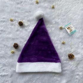 Creative Christmas Hat Decorative Plush Hat Rainbow Color (Option: Purple-30 × 40cm)