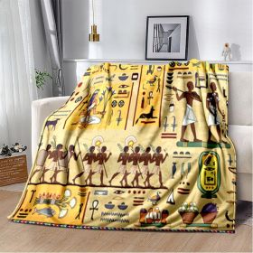 Ancient Egypt Mysterious Symbol 3D Digital Printing Flannel Nap Blanket Wholesale (Option: 3th-70*100cm)