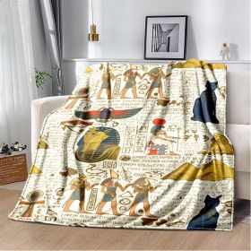 Ancient Egypt Mysterious Symbol 3D Digital Printing Flannel Nap Blanket Wholesale (Option: 17th-70*100cm)